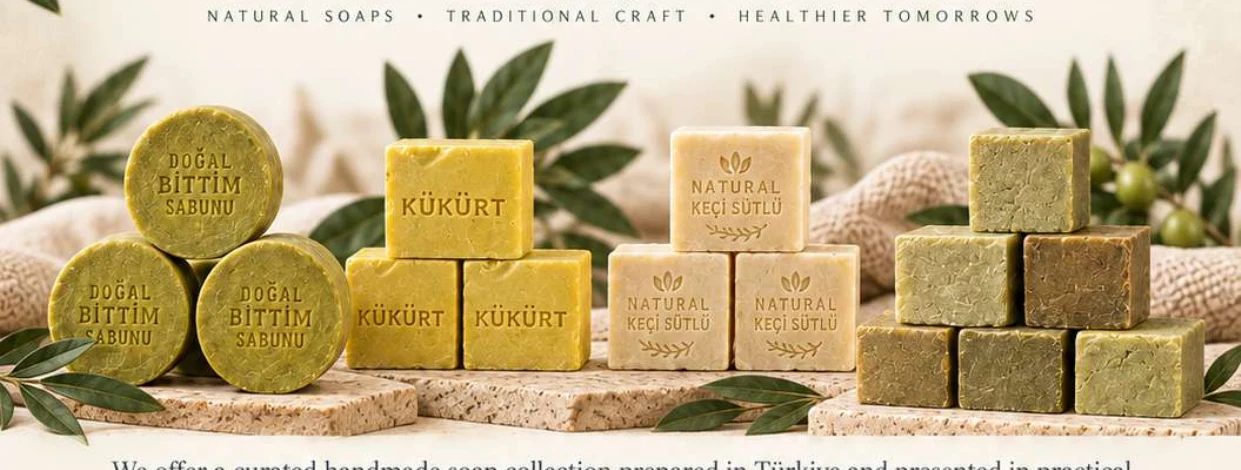 Selection of BY NICO traditional handmade soaps from Türkiye