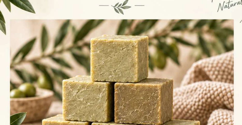 Traditional olive oil soap bars